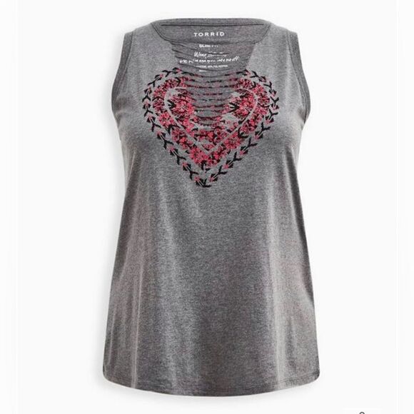Torrid Slasher Tank - Cotton Tapesty
Heart Grey - Picture 4 of 6